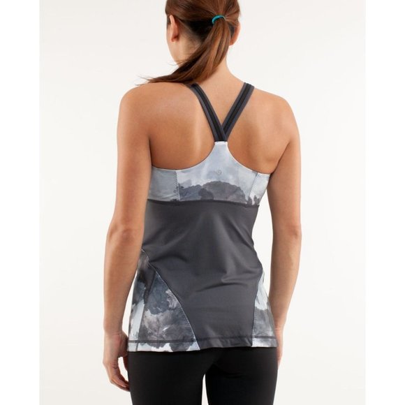 Lululemon Cross My Heart Tank Top Shelf Bra Tie Dye Gray 4 - Picture 6 of 6